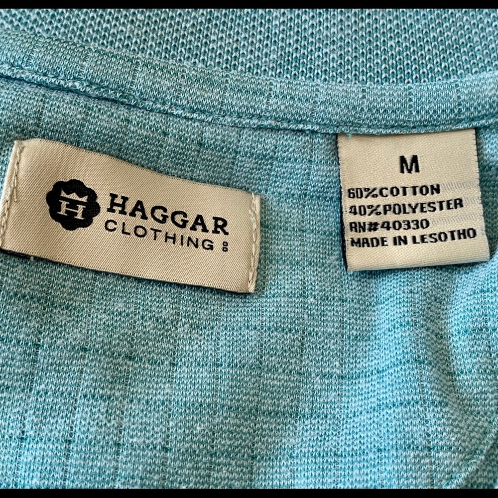 HAGGAR-2 Front Pocket Polos, Size Medium - Picture 4 of 14